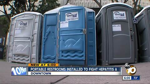 Portable restrooms installed to fight Hepatitis A