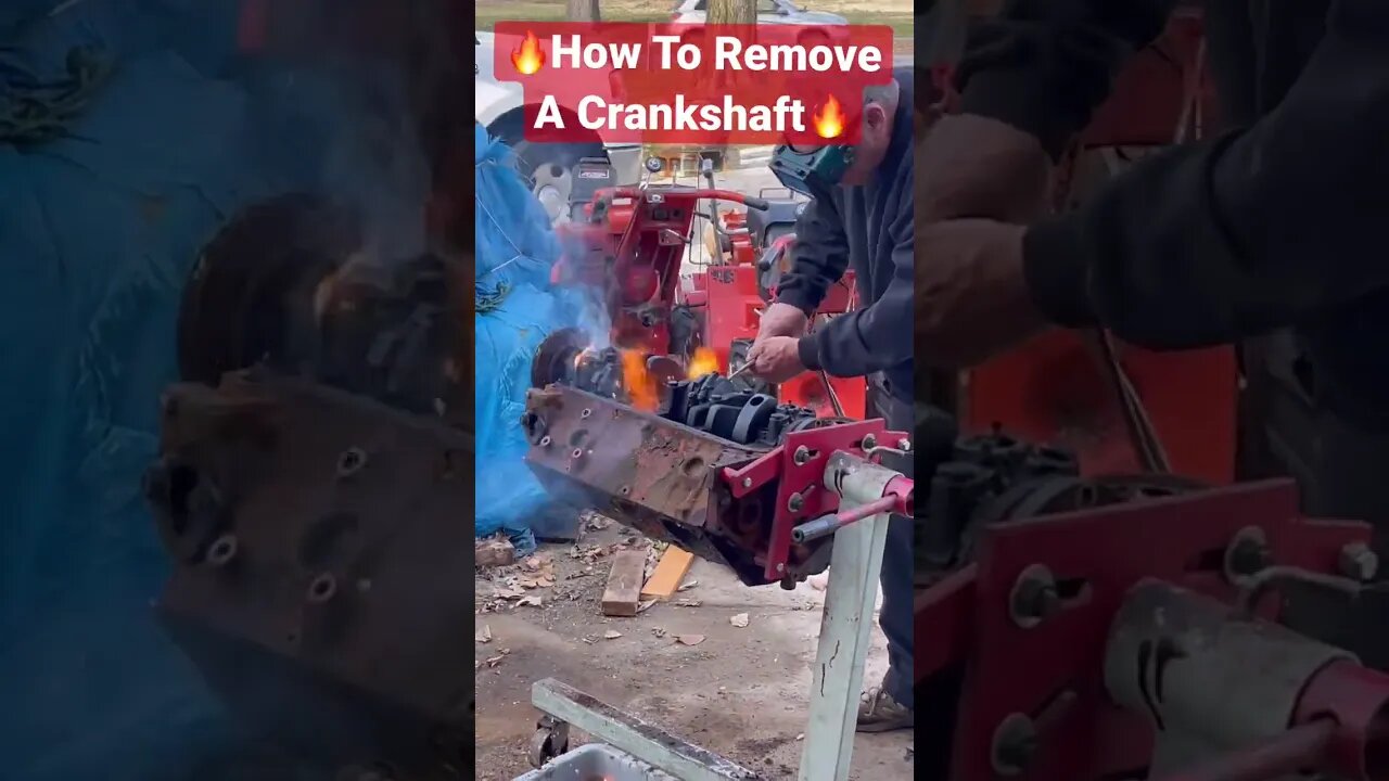 How To Remove A Crankshaft With A Torch! #shorts