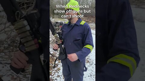 Redneck's trying to show off their guns but can't shoot