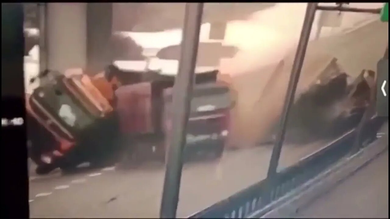 Trucks collide!