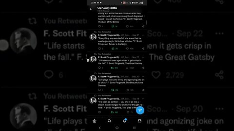 Reading a few quotes by F. Scott Fitzgerald.