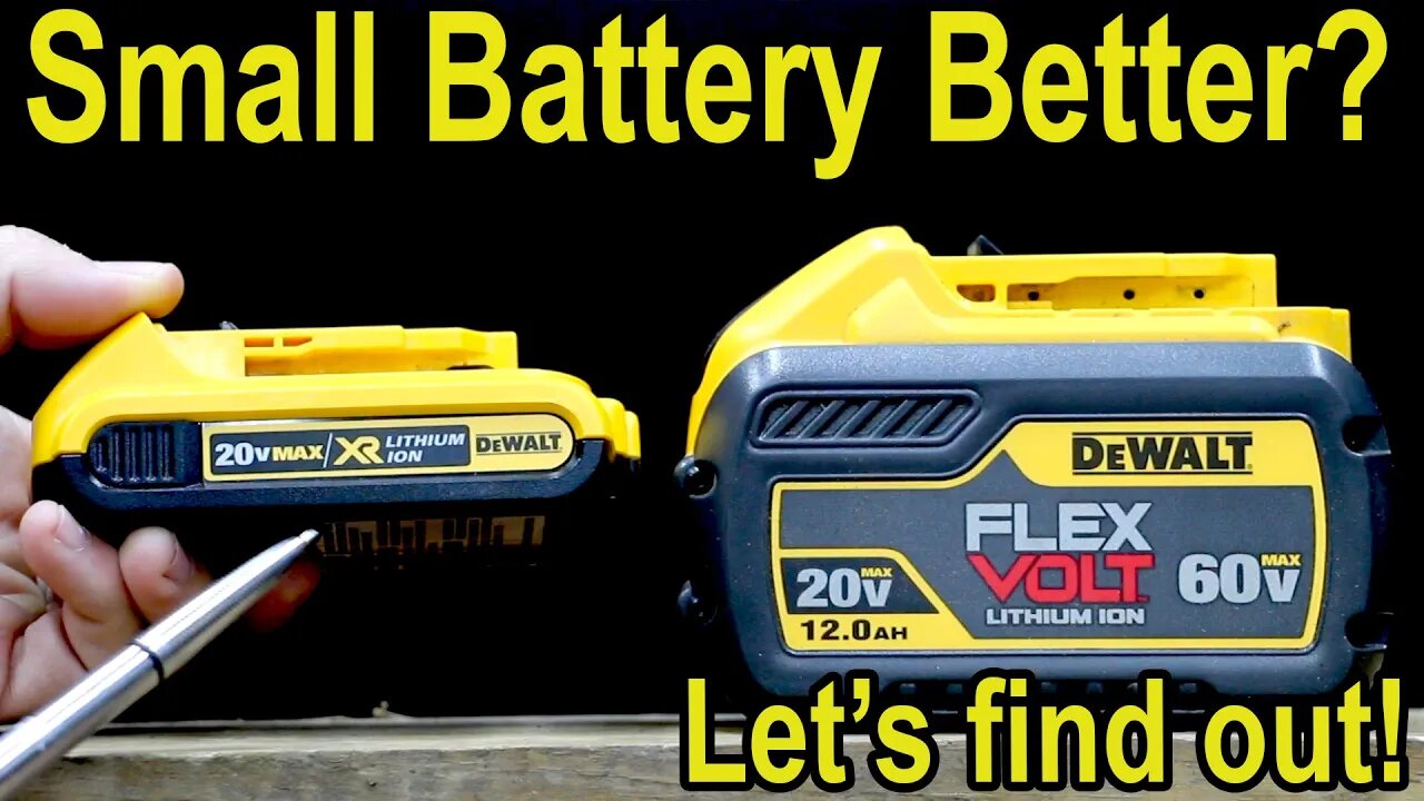 Smaller "TOOL" Battery Better? Milwaukee, DeWalt, Makita, 2 Amp Hour vs 12 Amp Hour Battery