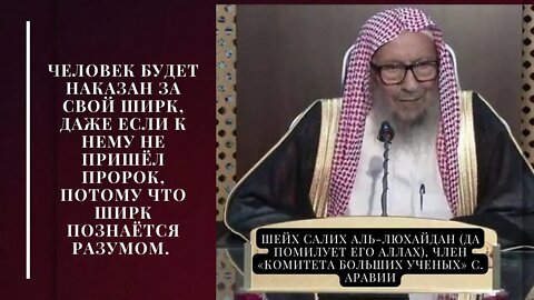 Имам Салих аль-Люхайдан: Человек будет наказан за свой ширк