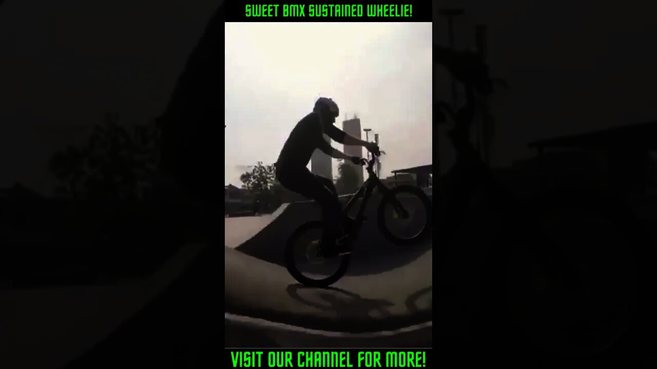 Sweet Long BMX Wheelie #Shorts #viral #BMXWheelie #BMXStunts