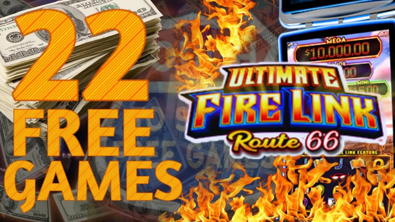 ⭐ 22 FREE GAMES + HANDPAY 🔥 HIGH LIMIT Ultimate Fire Link Route 66 Slot Machine at Casino