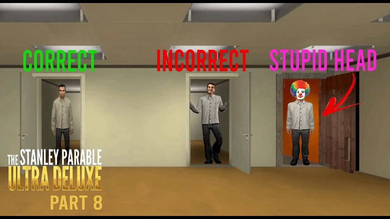 There's the Right, Incorrect, and Stupid Head Choice Stanley Parable Part 8