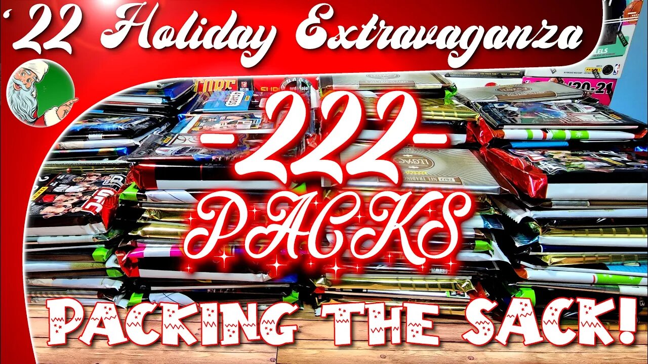 HOLIDAY EXTRAVAGANZA! | Packing the Sack - 222 Trading Card Packs