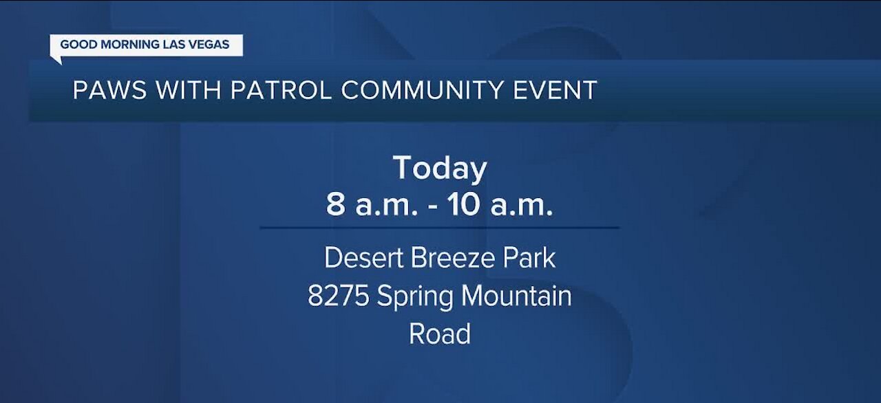 Las Vegas police hosting Paws with Patrol event