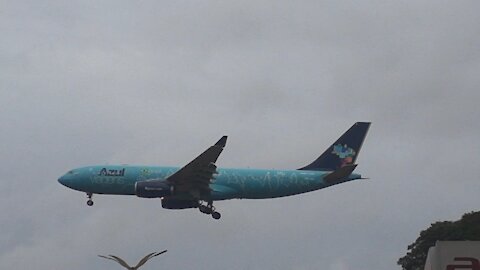 Airbus A330 PR-AIU na final antes de pousar em Manaus vindo de Campinas