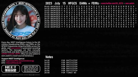 July 15 2023 Emergency Action Messages – US HFGCS EAMs + FDMs