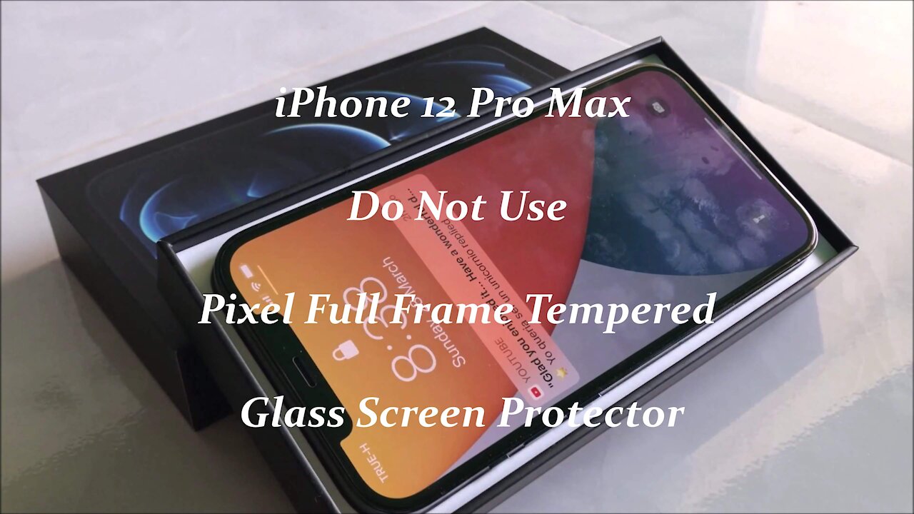 iPhone 12 Pro Max the Pixel Full Frame Tempered Glass Screen Protector