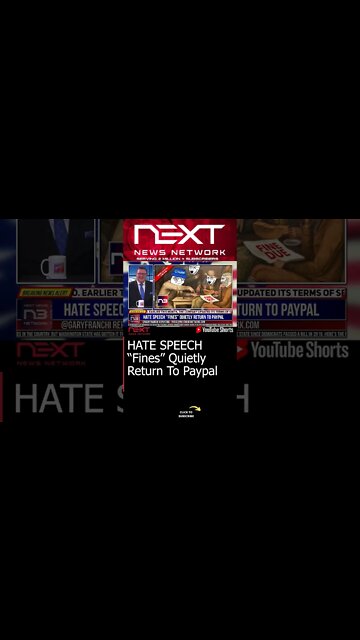 HATE SPEECH “Fines” Quietly Return To Paypal #shorts