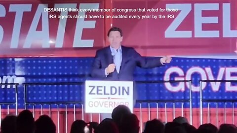 Gov. Desantis states those who voted to increase IRS should be audited