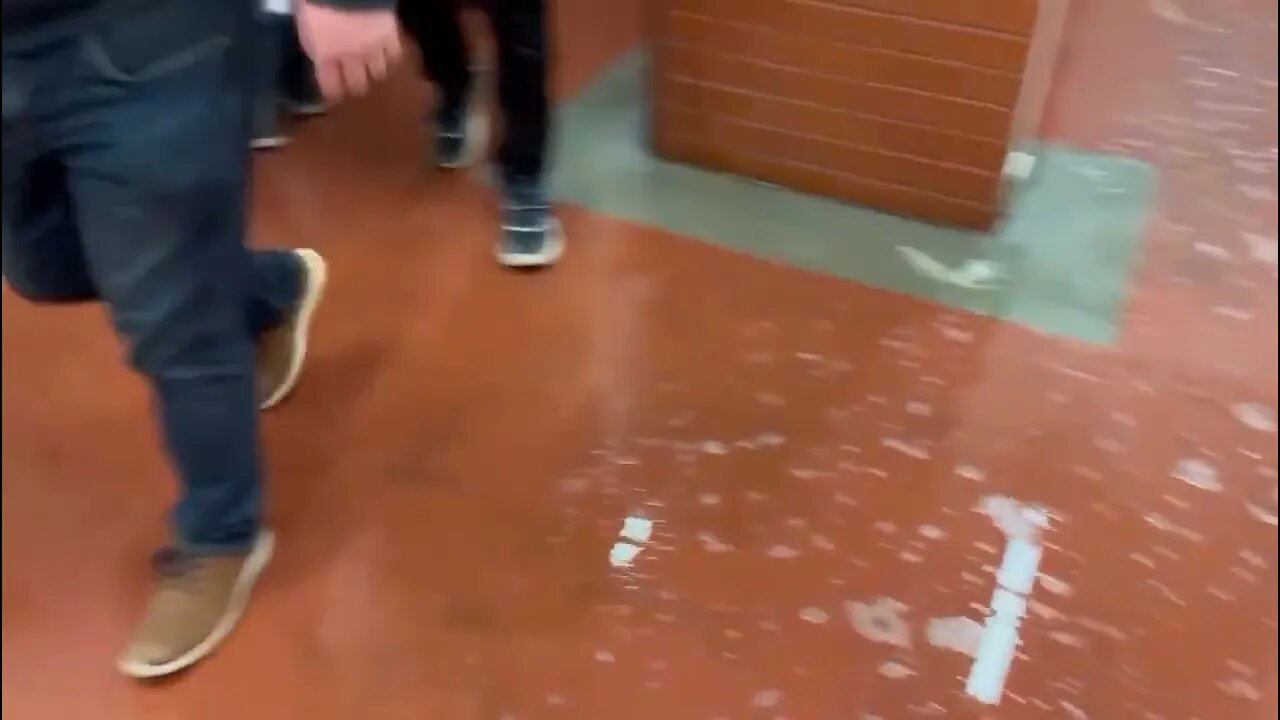 Old Trafford toilets flooded with piss