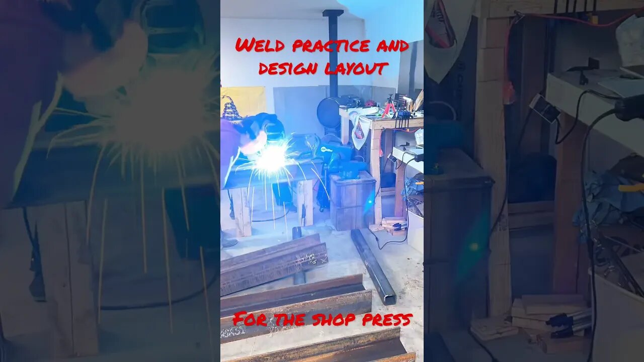 Forge press layout and weld practice #diy #blacksmith #tool #montana