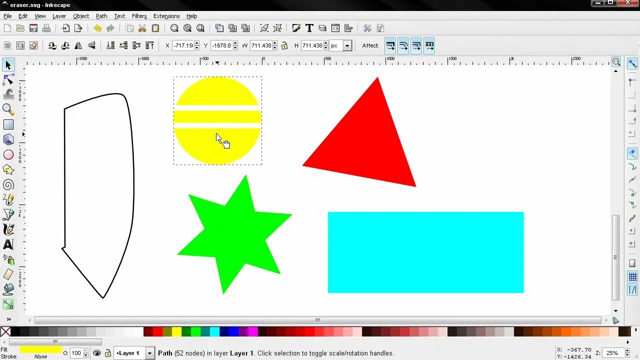 Erase/Cut Out From Objects - Inkscape Beginners' Guide ep25