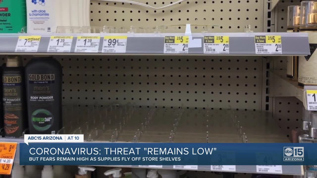 Coronavirus threat "remains low"