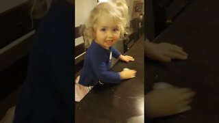 Toddler Cleaning up by Herself!!