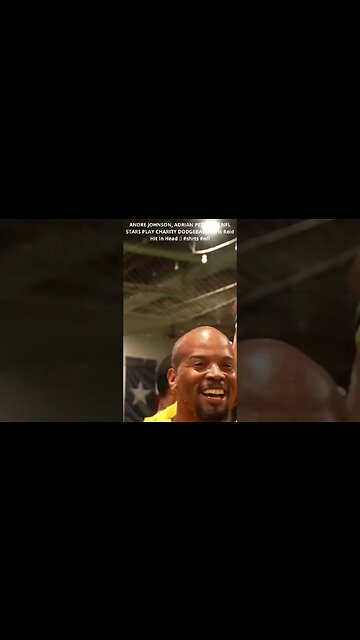 ANDRE JOHNSON, ADRIAN PETERSON NFL STARS PLAY CHARITY DODGEBALL Eric Reid Hit In Head 🤕 #shorts