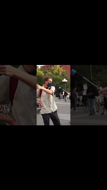 Defund The Police protester self own 😂