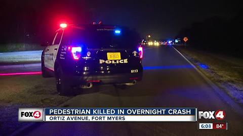 Pedestrian killed in overnight crash