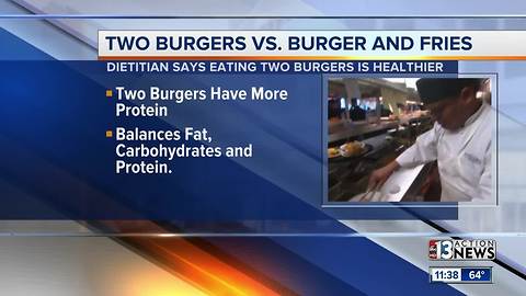 Eating 2 burgers better than eating fries