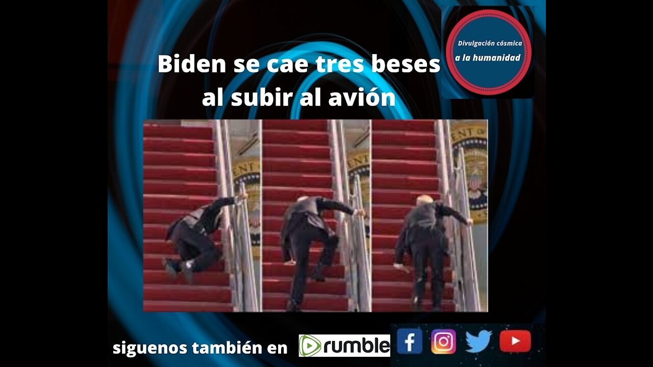 Biden se cae tres beses al subir al avión