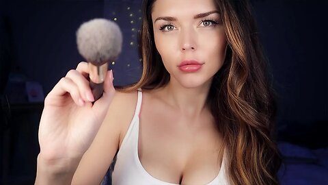 ASMR | Relaxing Face Brushing with Trigger Words (sk, toasted coconut, sleep)
