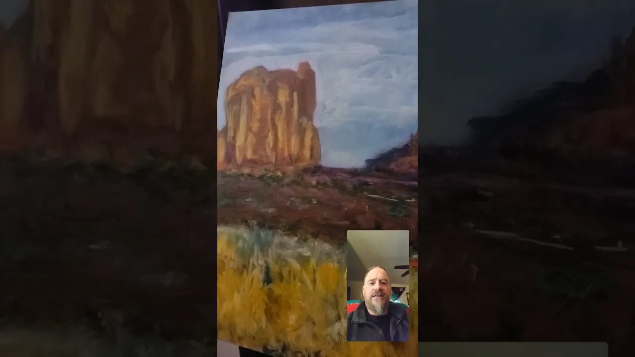 Sedona Original Acrylic Painting by Joseph McCrystal Auction fundraiser ~ less than 24 hours left