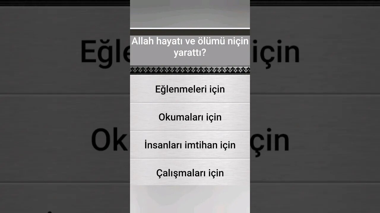 #yarışma #bilgi İSLÂMÎ BİLGİ YARIŞMASI