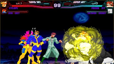 Mugen: Cyclops/Jean Gray vs Poison Ivy/Solomon Grundy