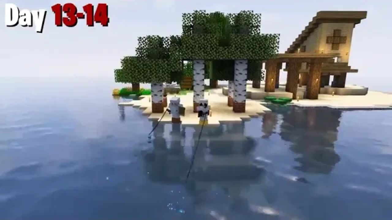 I @ Survived @ 100 @ Days @ on @ a @ DESERTED @ ISLAND in Minecraft