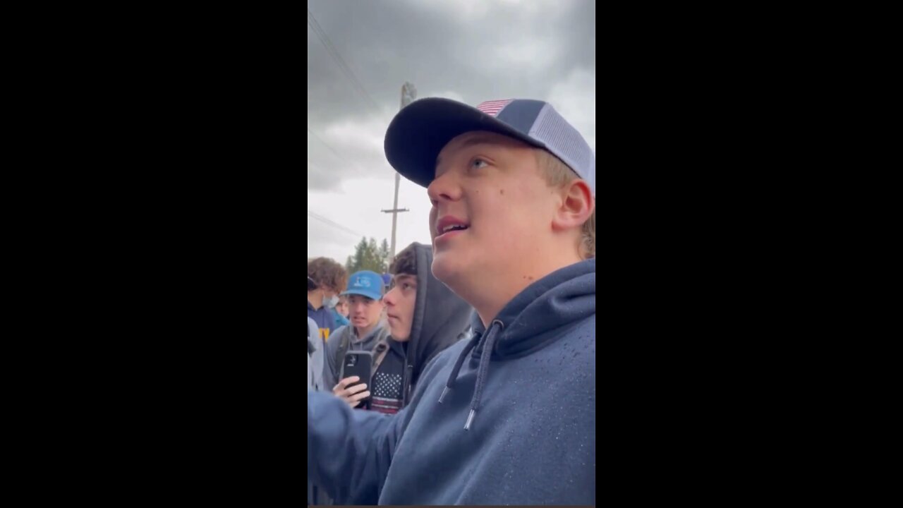 Young High school Leader Standing Up For Freedom