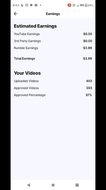 3.99 1 cent away from 4$