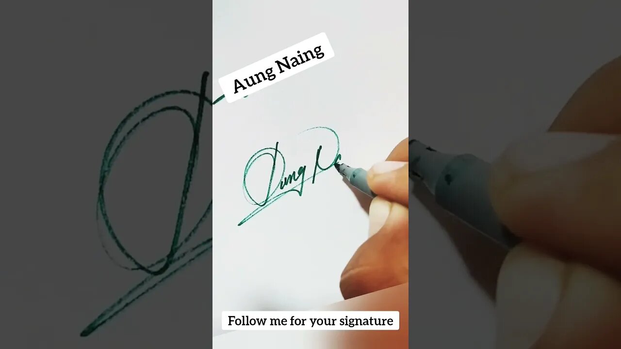 A signature Style | Aung name signature #shortsfeed #shortsbeta #signature