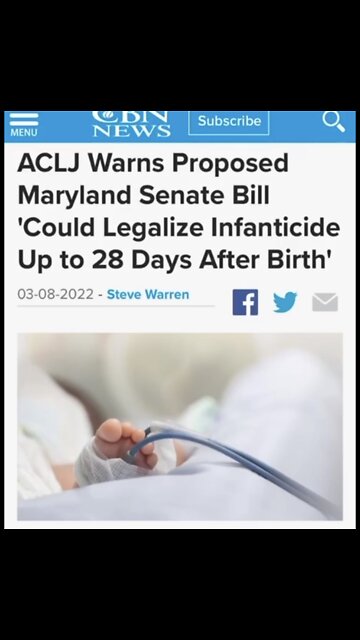 Democrat Proposed Law In Maryland Allows Mothers To Kill Babies 28 Days After Birth