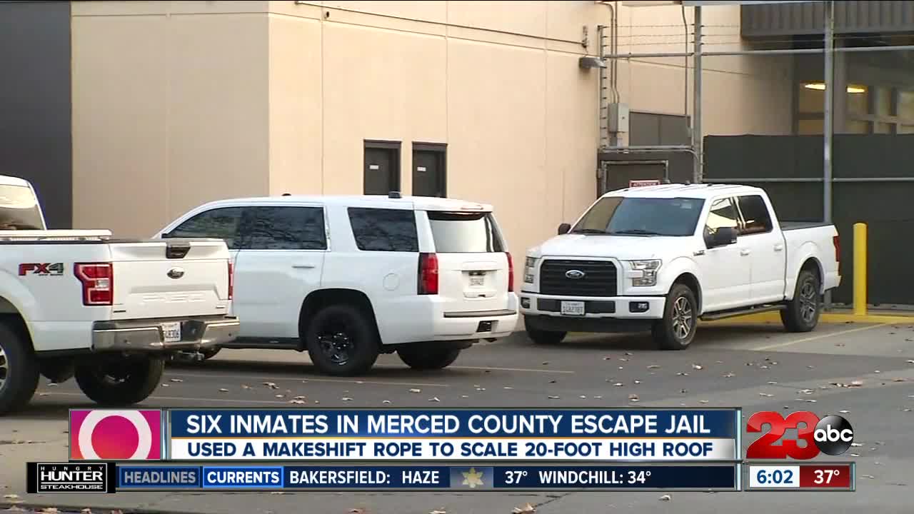 Inmates escape Merced County Jail using makeshift rope