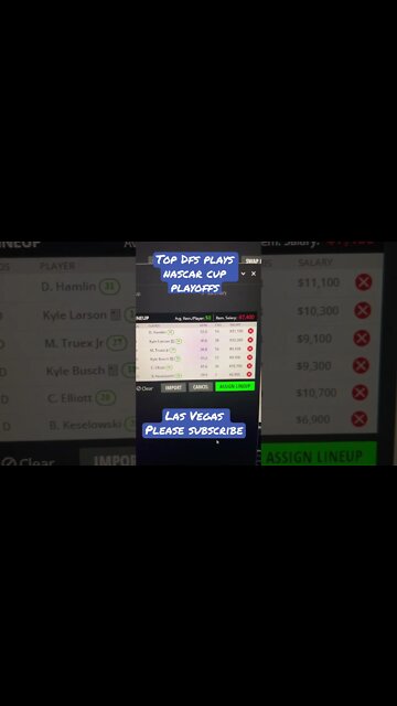 Dreams NASCAR CUP LAS VEGAS DFS Today Slate 10/16 Daily Fantasy Sports Strategy DraftKings TOP PLAYS