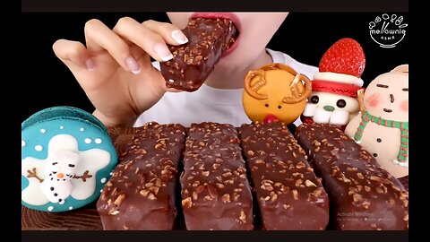 ASMR MUKBANG｜GODIVA CHOCOLATE ICE CREAM, MACARON EATING SOUNDS