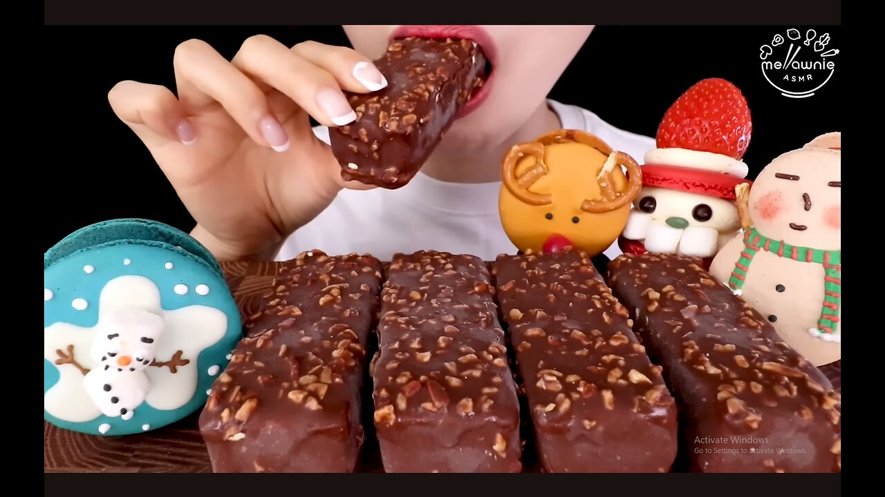 ASMR MUKBANG｜GODIVA CHOCOLATE ICE CREAM, MACARON EATING SOUNDS