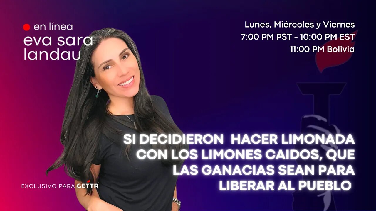 SI DECIDIERON HACER LIMONADA CON LOS LIMONES CAIDOS, QUE LAS GANACIAS SEAN PARA LIBERAR AL PUEBLO