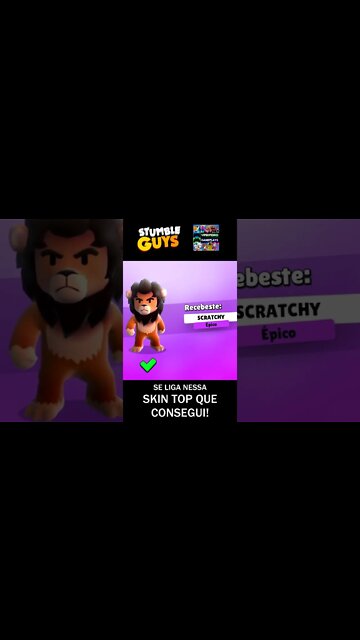 CONSEGUI A ÉPICA SKIN DE LEÃO NO STUMBLE GUYS! #shorts