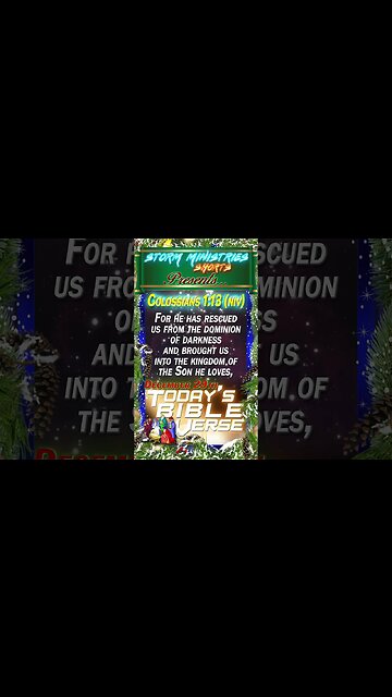 12.29.2022 | STORM MINISTRIES | Daily Bible Verse | Colossians 1:13 (NIV) | #shorts