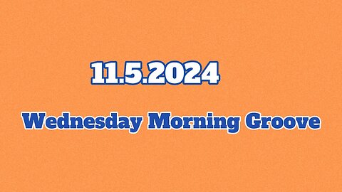 11.5.2024 - Groovy Jimmy Lives - Wednesday morning Groove