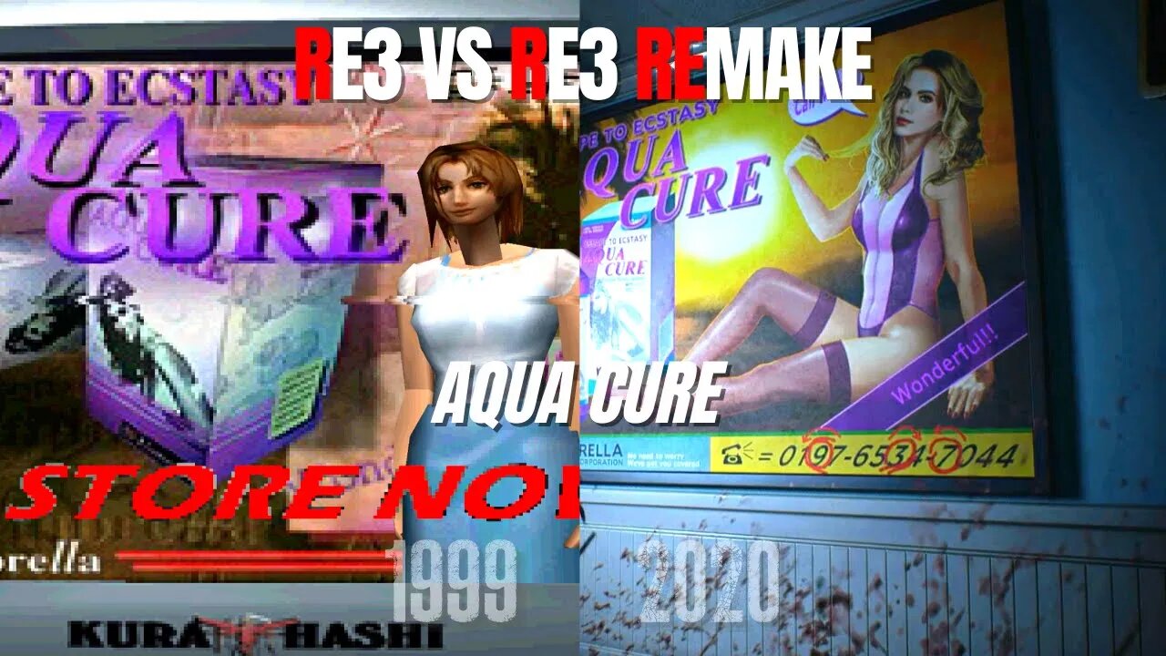 RE3 vs RE3 Remake: Aqua Cure