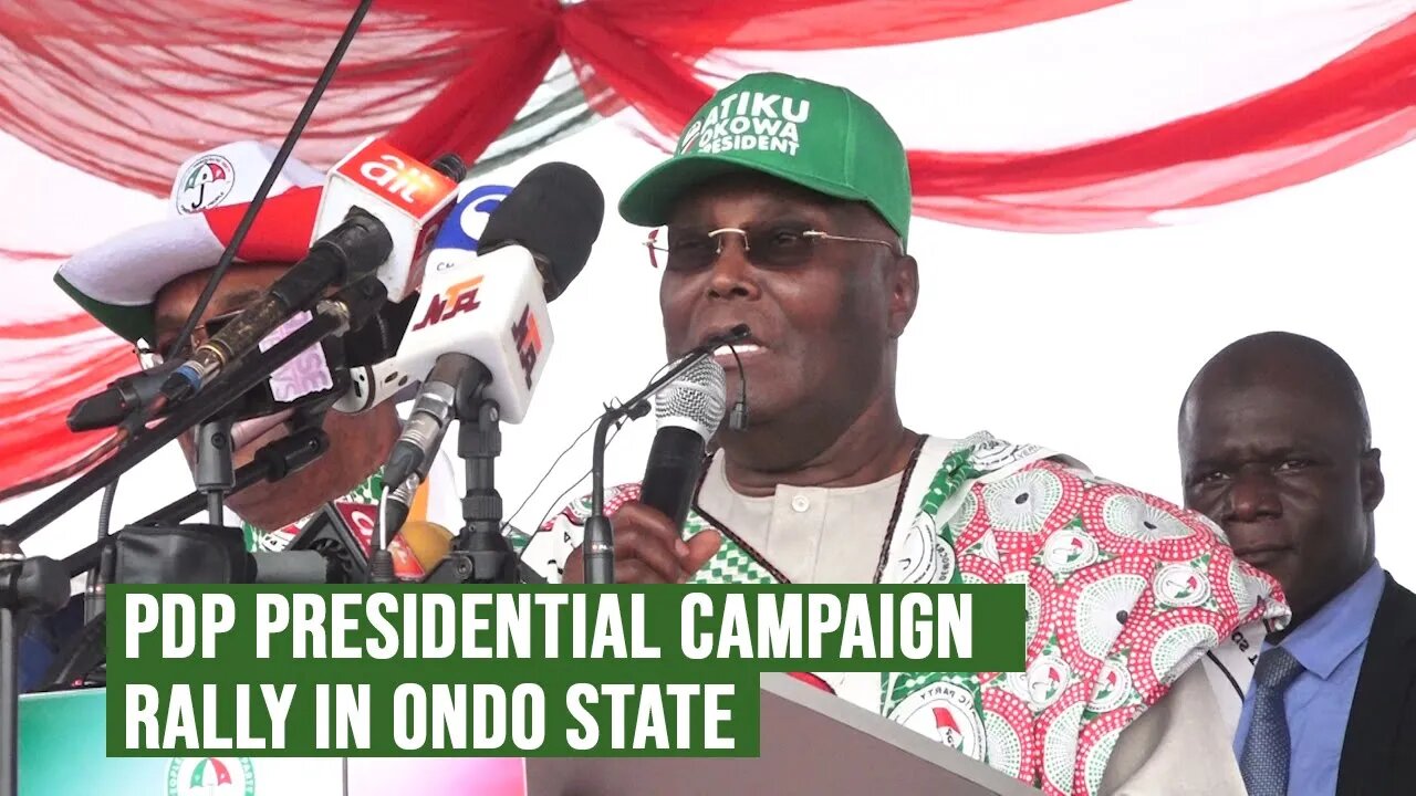 Highlight of PDP Presidential Campaign Rally in Ondo State