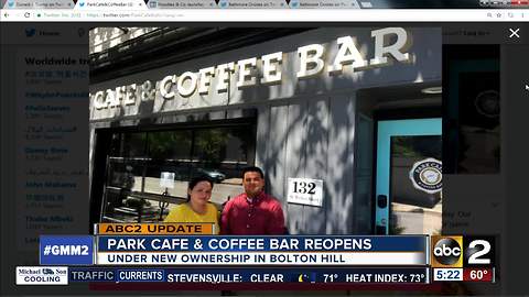 Park Cafe & Coffee Bar reopens under new ownership