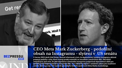 CEO Meta Mark Zuckerberg - pedofilní obsah na Instagramu - slyšení v US senátu