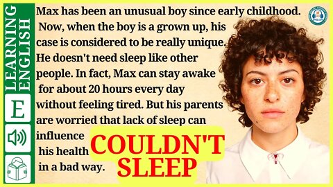 learn English through story level 1 🍁couldn't sleep | WooEnglish