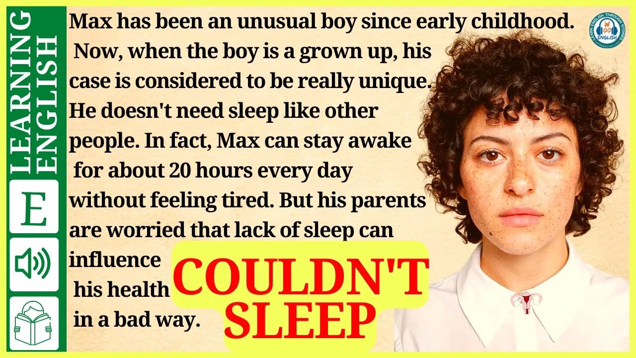 learn English through story level 1 🍁couldn't sleep | WooEnglish